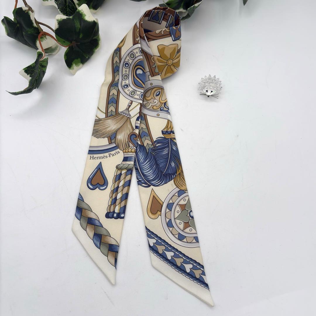 【＊Rin様】エルメス　ツイリー　スカーフ　HARNAIS DE COEUR