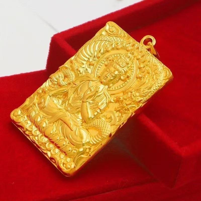 24K 24金 観音 つり下げ 足金999刻印入り