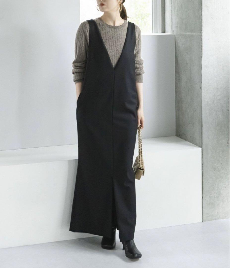 【Noble】ウールミルドVネックワンピース【完売品】 画像1