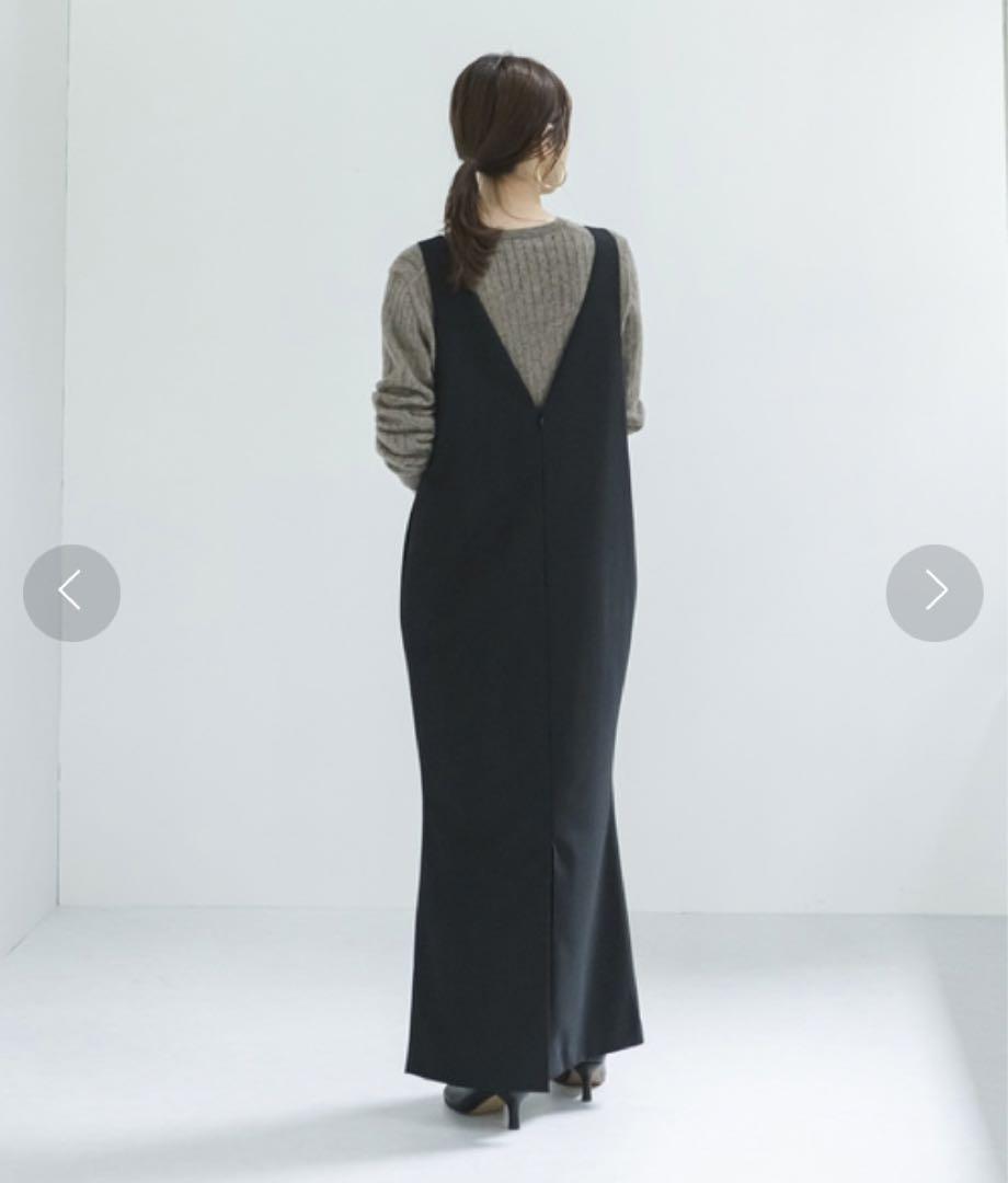 【Noble】ウールミルドVネックワンピース【完売品】 画像3