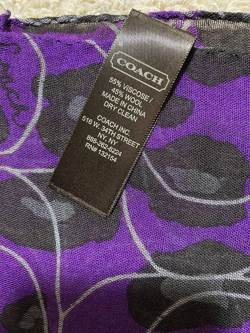COACH コーチ ストール 新品未使用 ヒョウ柄ロゴ柄