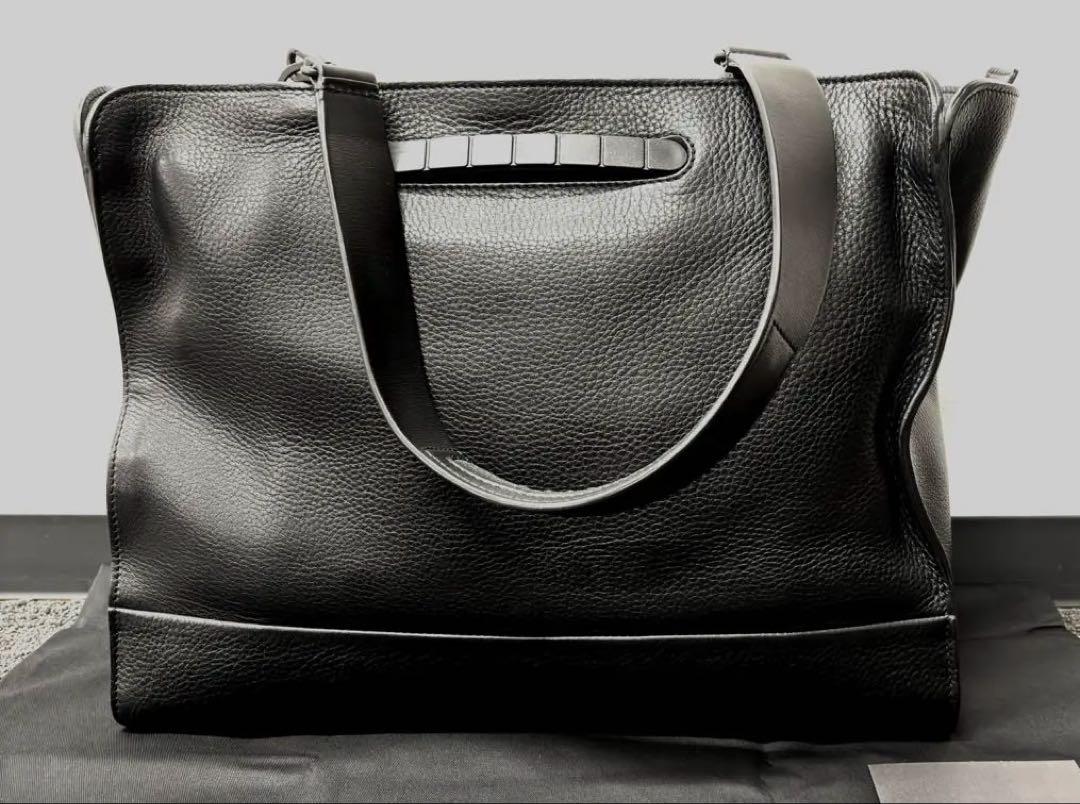 【超美品】トモエ2WAYトートバッグ B4 シュリンクレザー ¥74,800