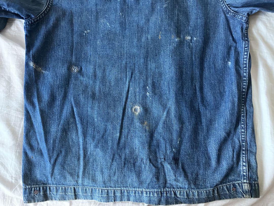 40s US NAVY Denim Coverall ショールカラーカバーオール 画像8