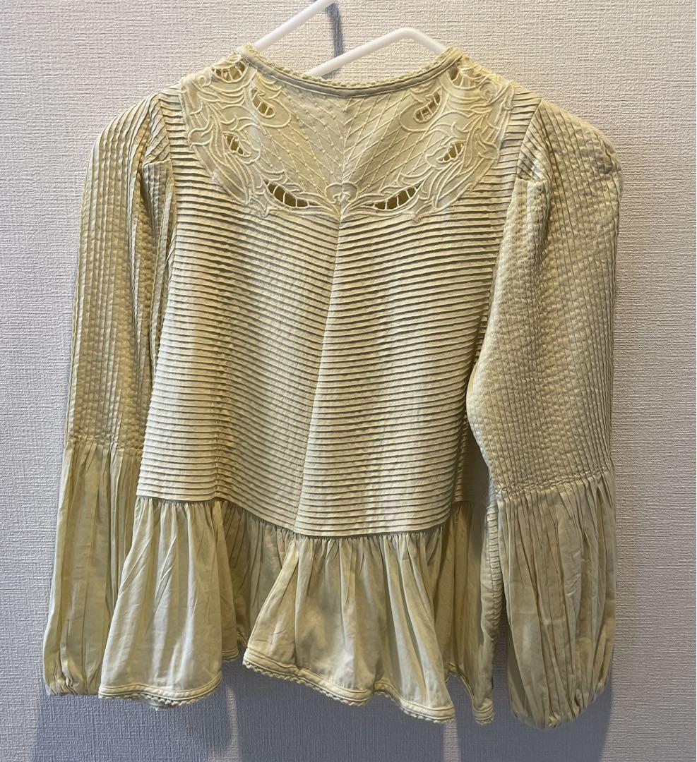 【新品美品】IENA LA BOUCLE ピンタック刺繍ブラウス
