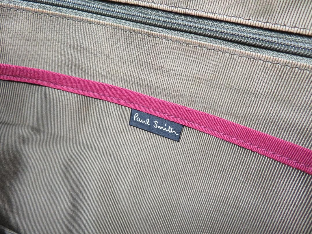 ポールスミス 2way ストライプ ブリーフケース ビジネスバッグ ブラック