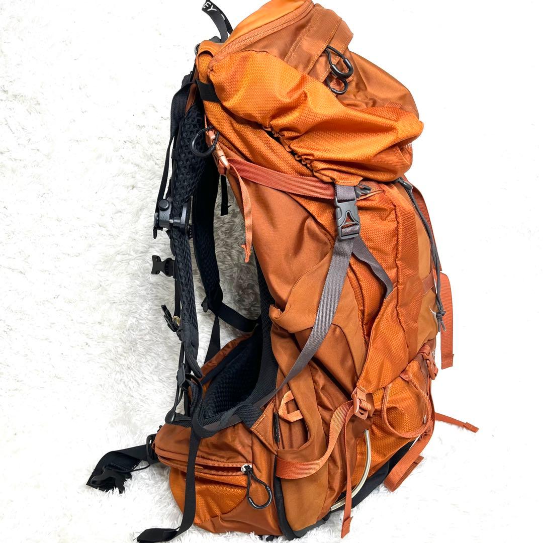 極美品 Osprey Aether 60 AG オレンジ 登山 レインカバー付
