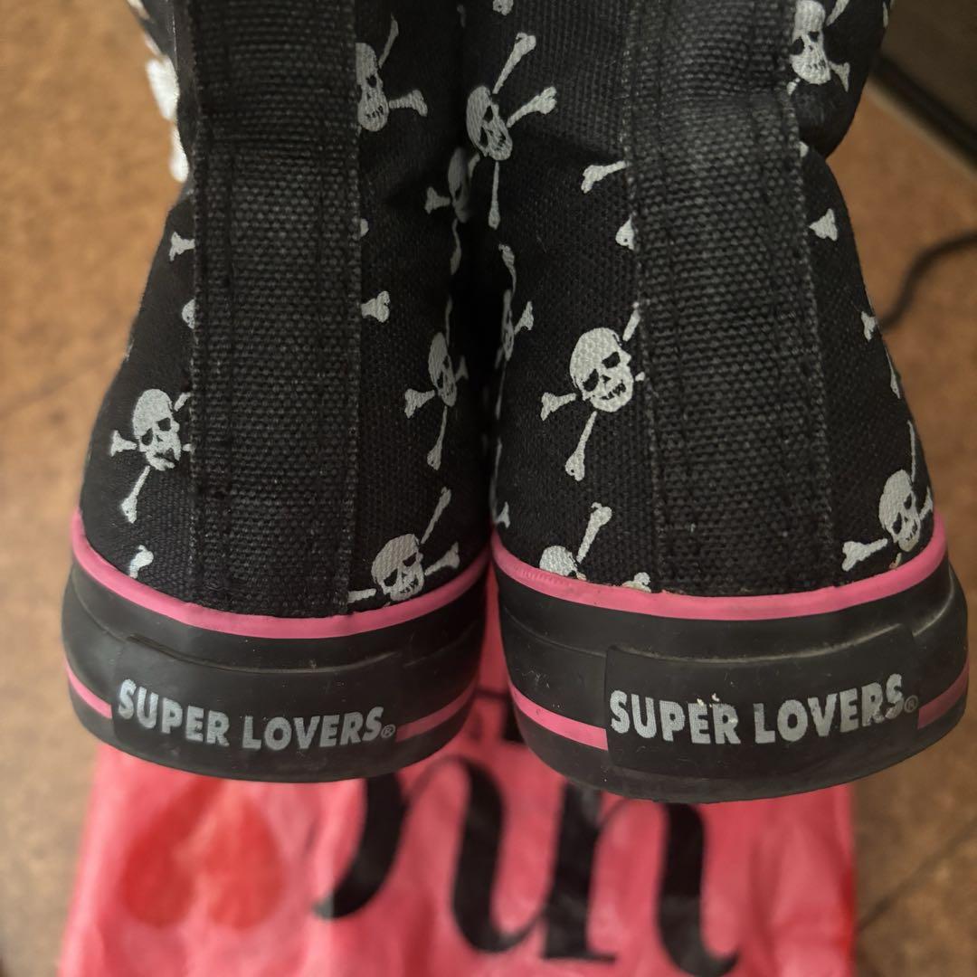 SUPERLOVERS ROCK スカルチェッカー ハイカットスニーカー