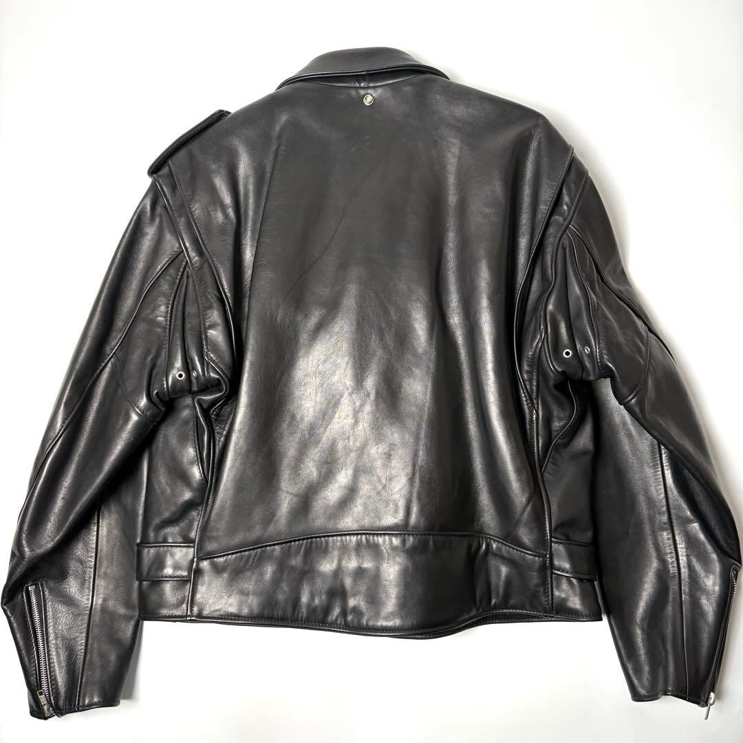 【米国製】Schott レザー ライダースジャケット 黒 48 本革 118