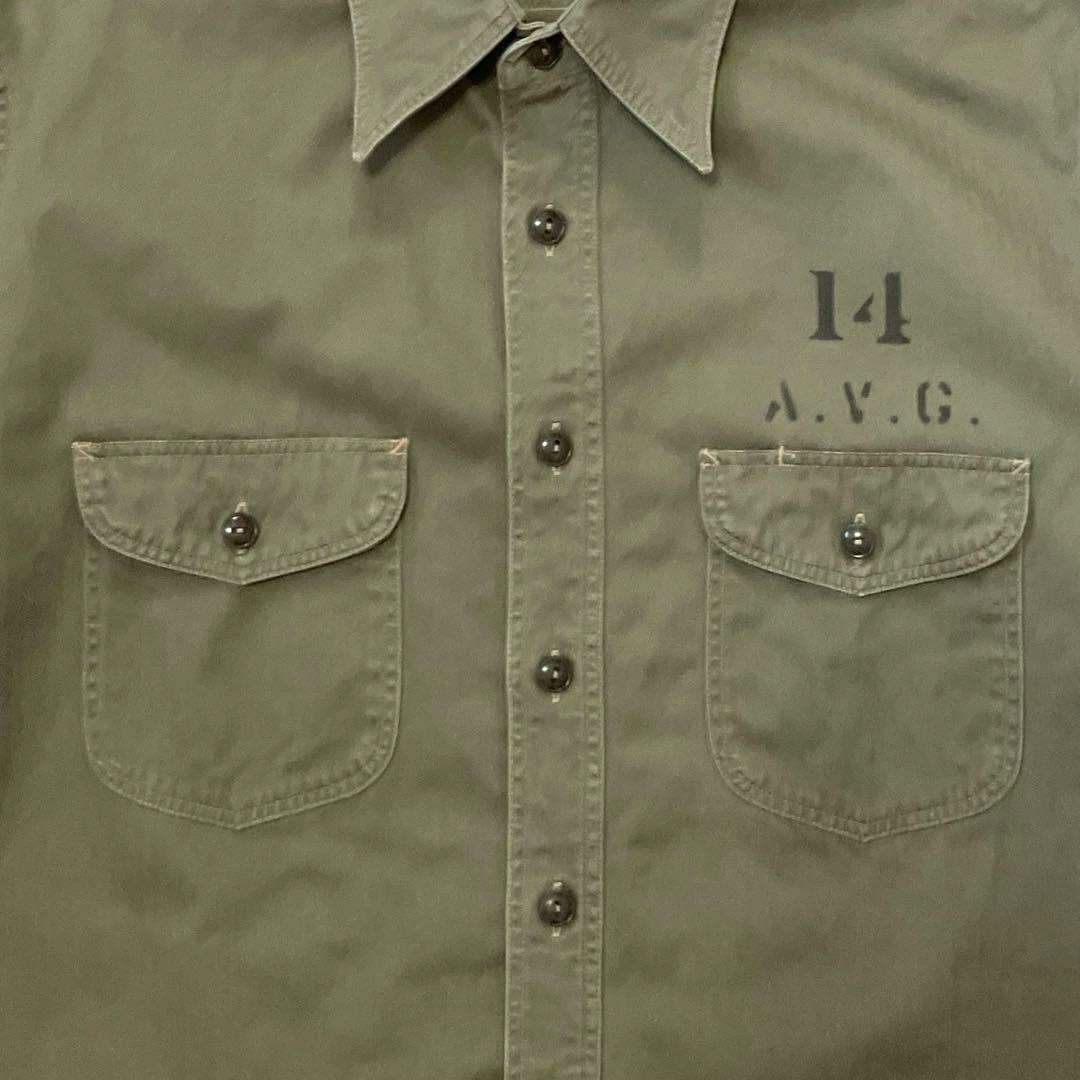長袖シャツ ミリタリーシャツL