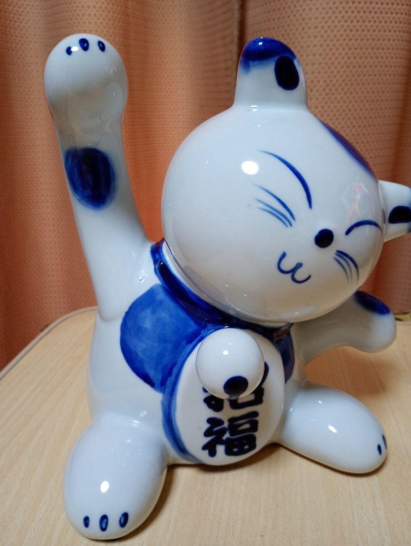 限定お買い得商品 陶器製 招き猫 白と青 メルカリ - 工芸品