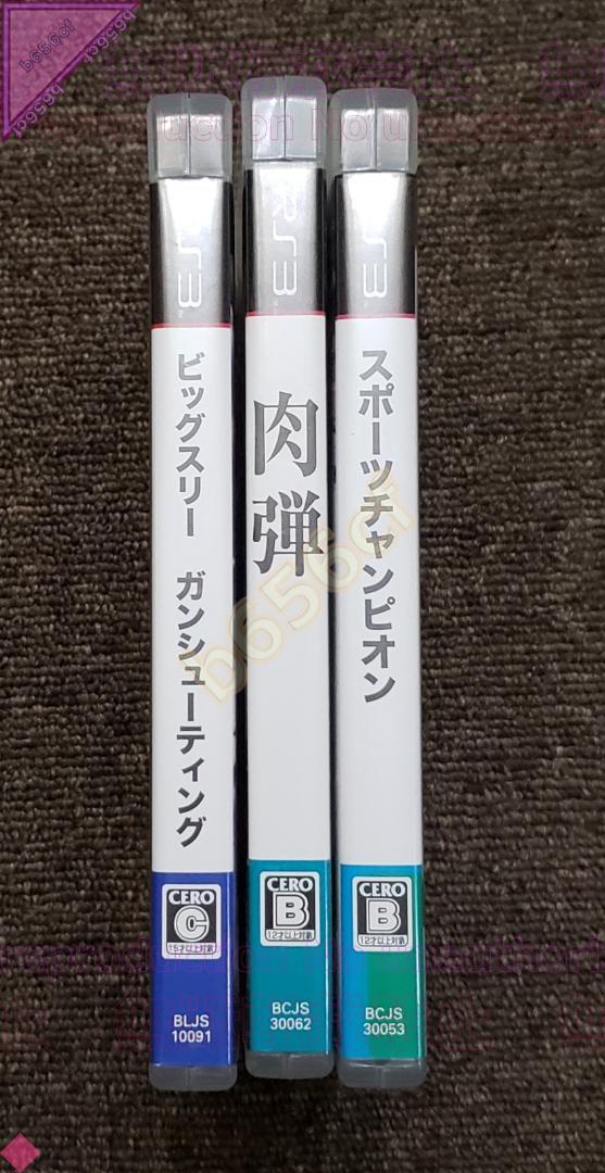 ●PS3ソフト PSMove対応 肉弾 ＋ ビッグスリー ガンシューティング 他