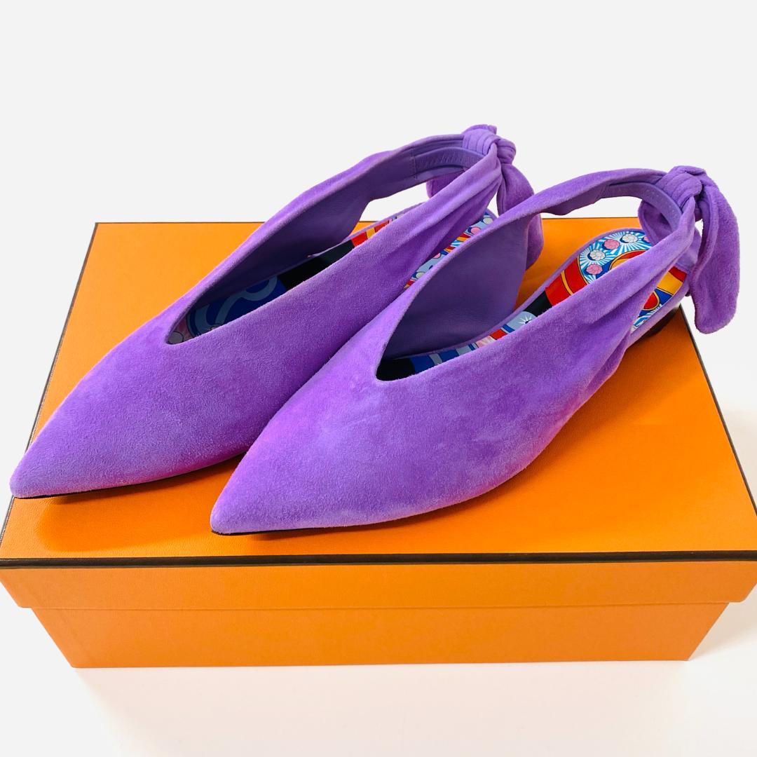 美品 HERMES エルメス ラベンダー パンプス SIZE 24cm 美品 HERMES エルメス ラベンダー パンプス SIZE 24cm
