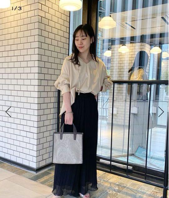 高品質人気 ハイカウントサテン ネックフリルブラウス 7Pi1Y-m33649781154 新作限定SALE