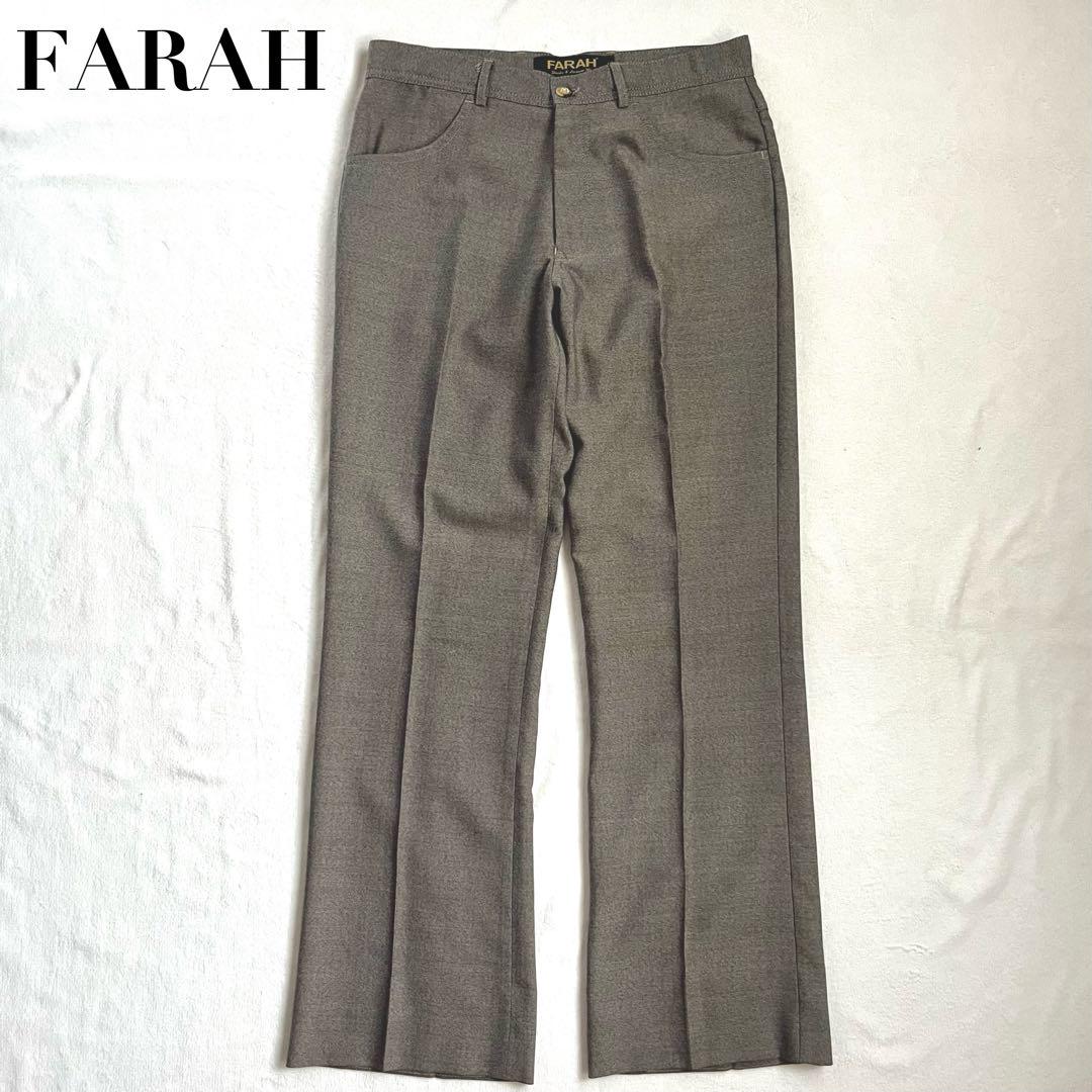 FARAH ファーラー スラックス 32 フレアパンツ ブーツカット モロッコ製