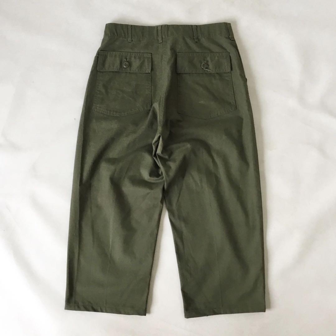 Ｗ３４◎7分丈◎米軍実物/７０ｓ★ファティーグパンツ■ベイカーパンツ