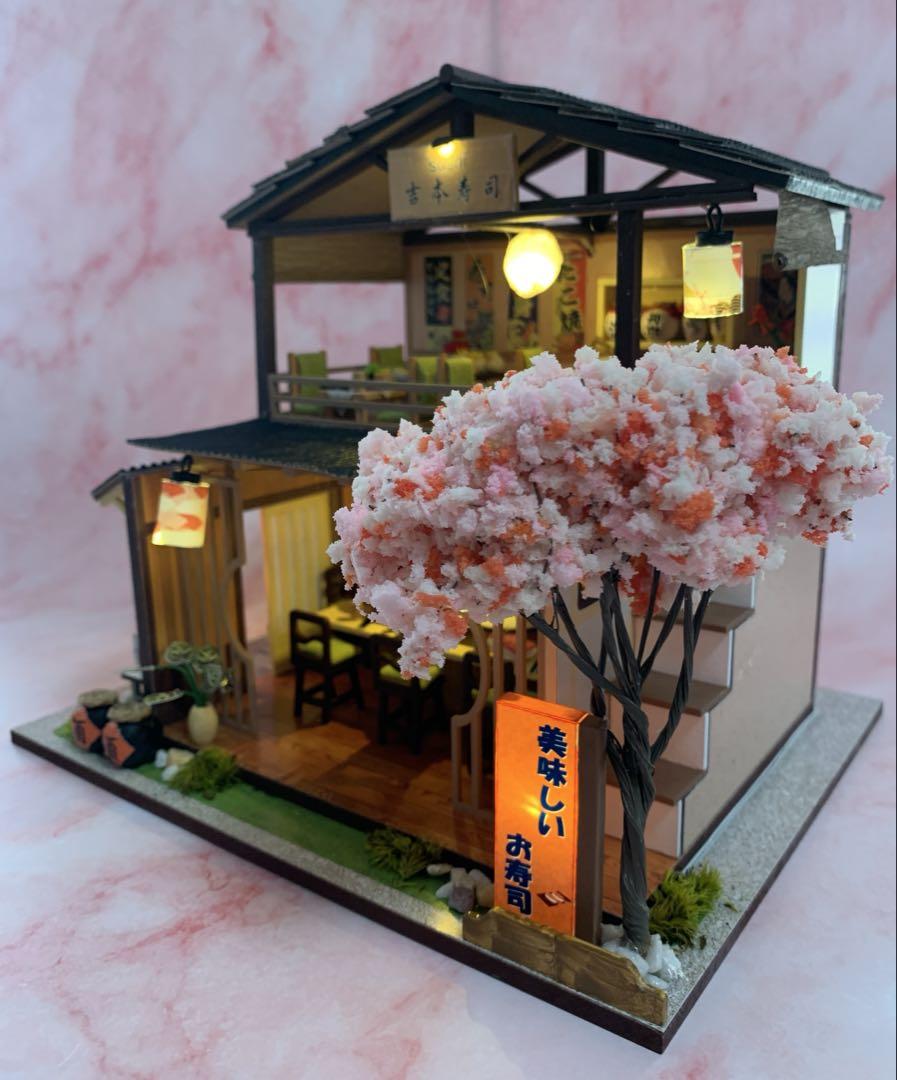 完成品★ミニチュアハウス「吉本寿司店」