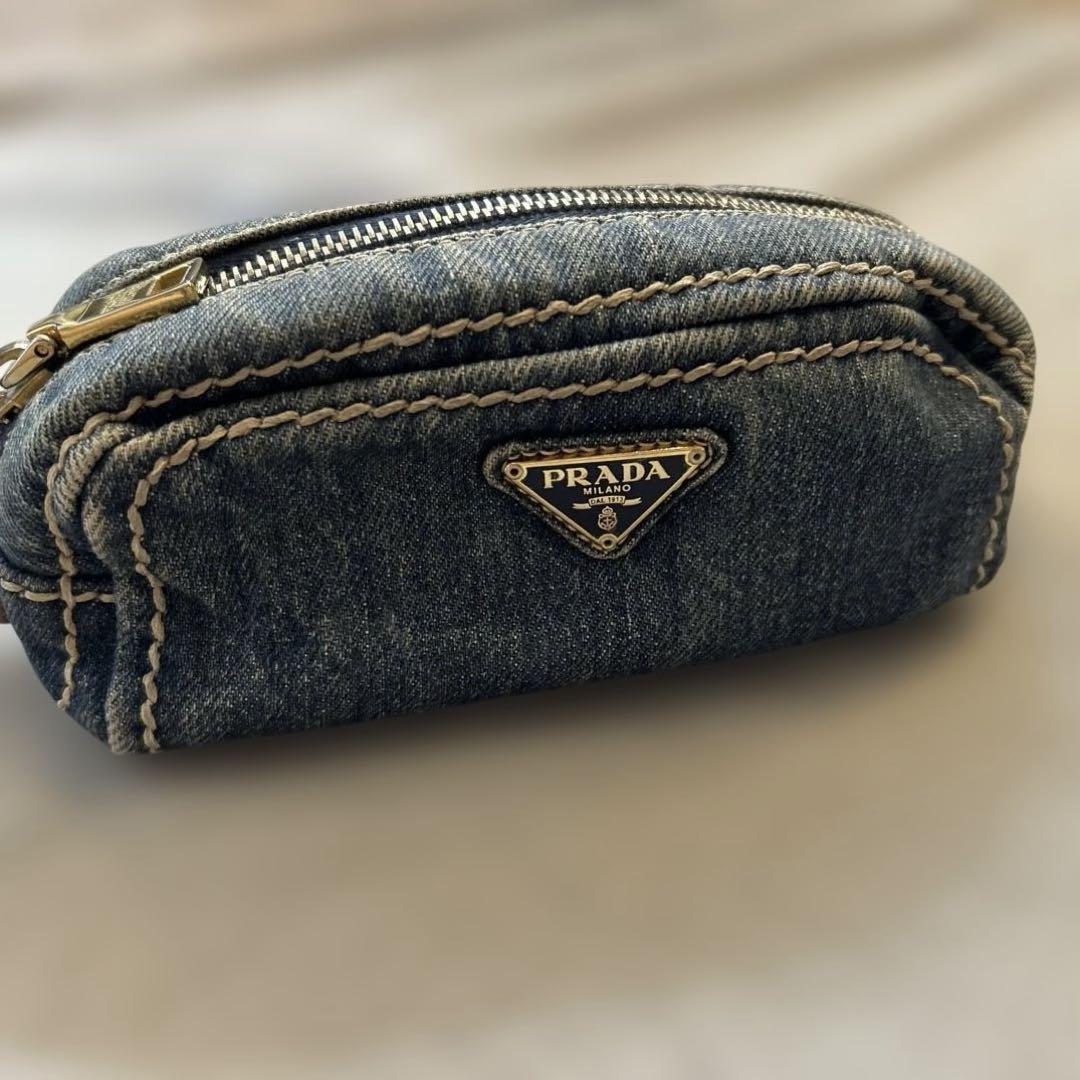 PRADA デニム　ポーチ　プラダ