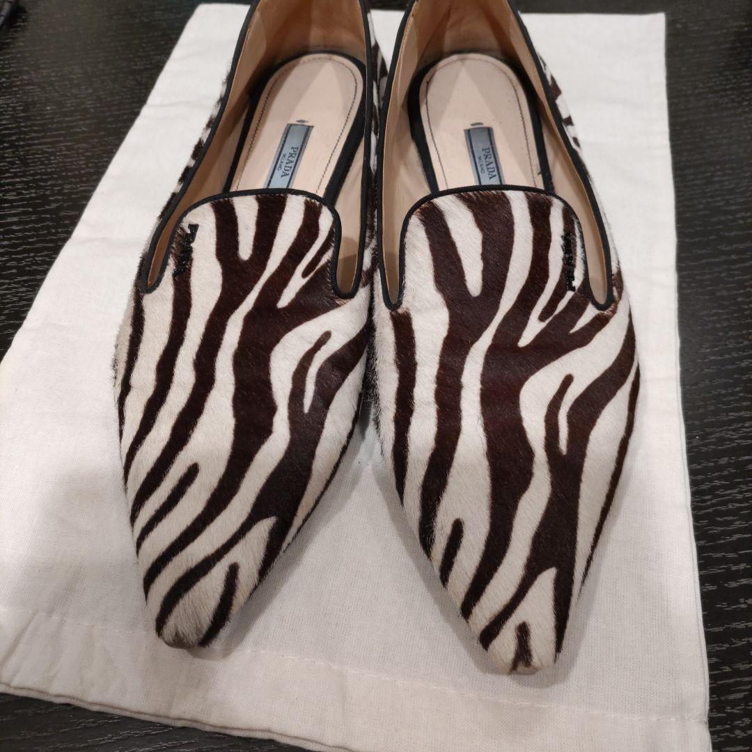 PRADA ZEBRA フラットシューズ 40