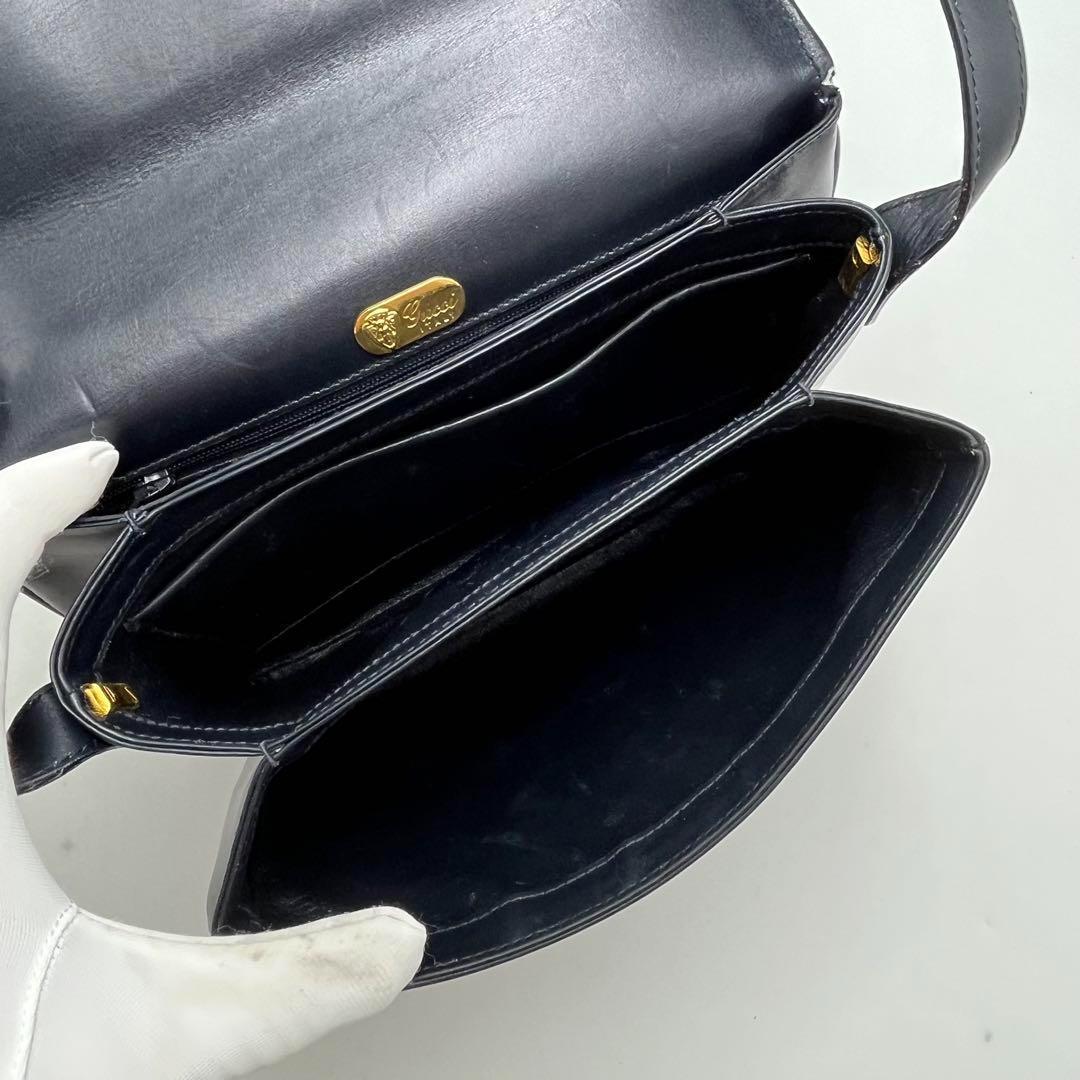 ✨極美品　GUCCI ショルダーバッグ オールレザー フラップ