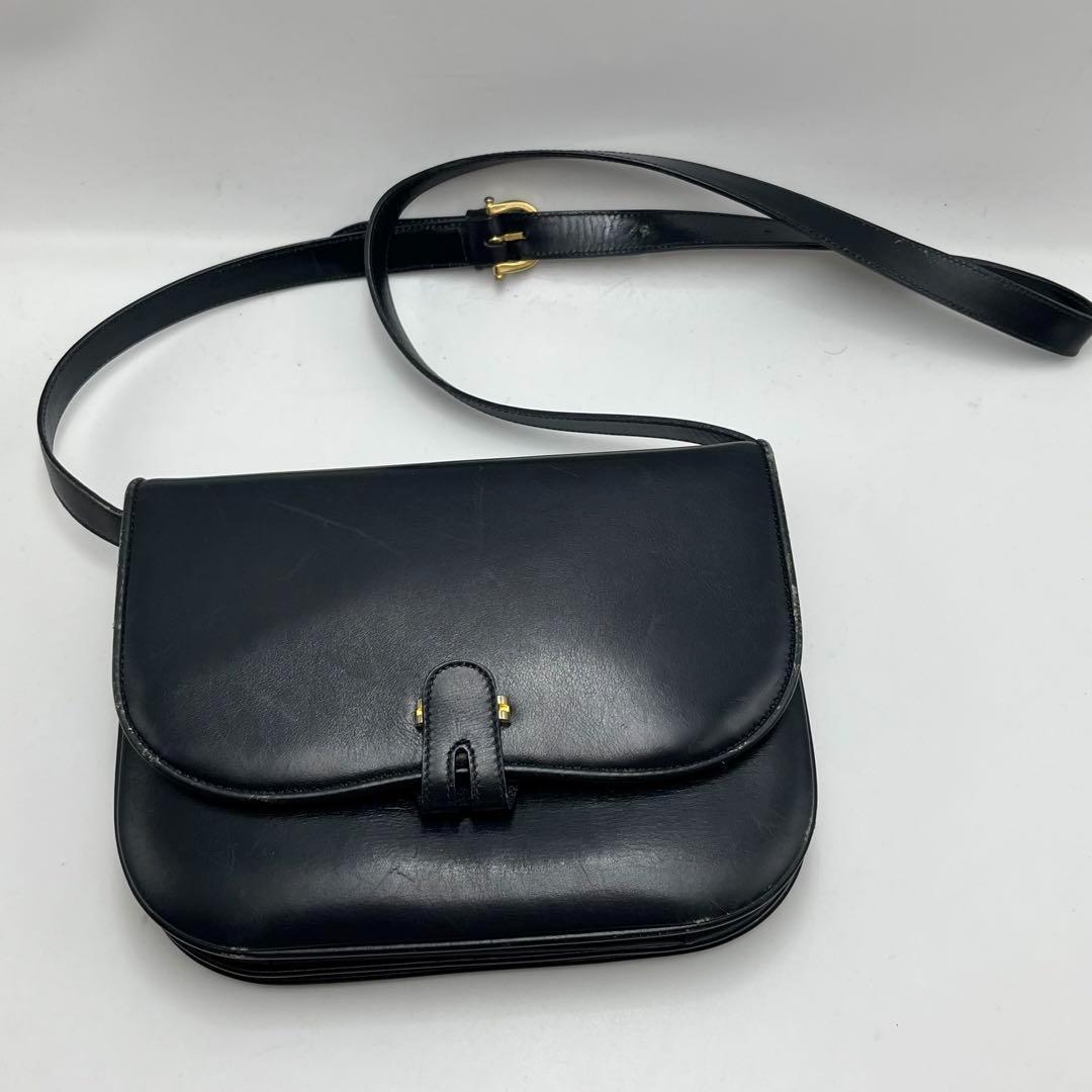 ✨極美品　GUCCI ショルダーバッグ オールレザー フラップ