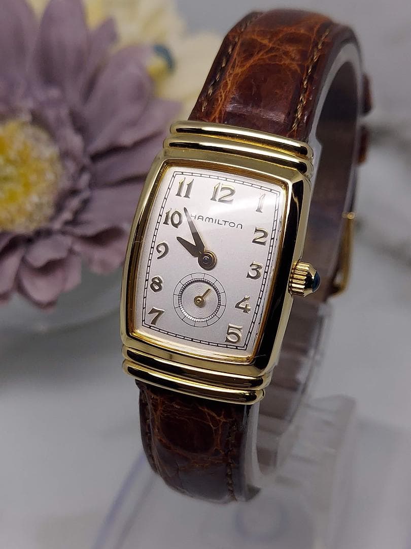 HAMILTON ハミルトン トノー型 ゴールド クォーツ レディース スモセコ