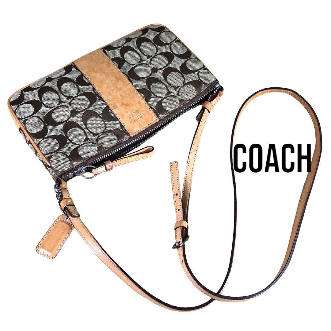 COACH コーチ　スリムデミジップ　シグネチャー　キャンバス　総柄　ベージュゲリラ109_バッグ