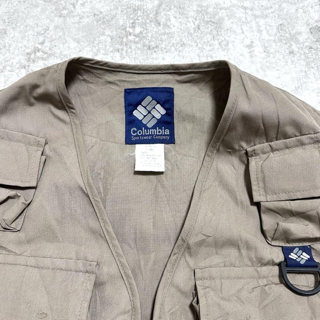 90's Columbia コロンビア フィッシングベスト 釣り 紺タグ