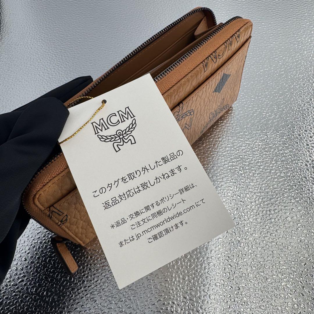 MCM ジップラウンドファスナー 長財布 ヴィセトス ブラウン
