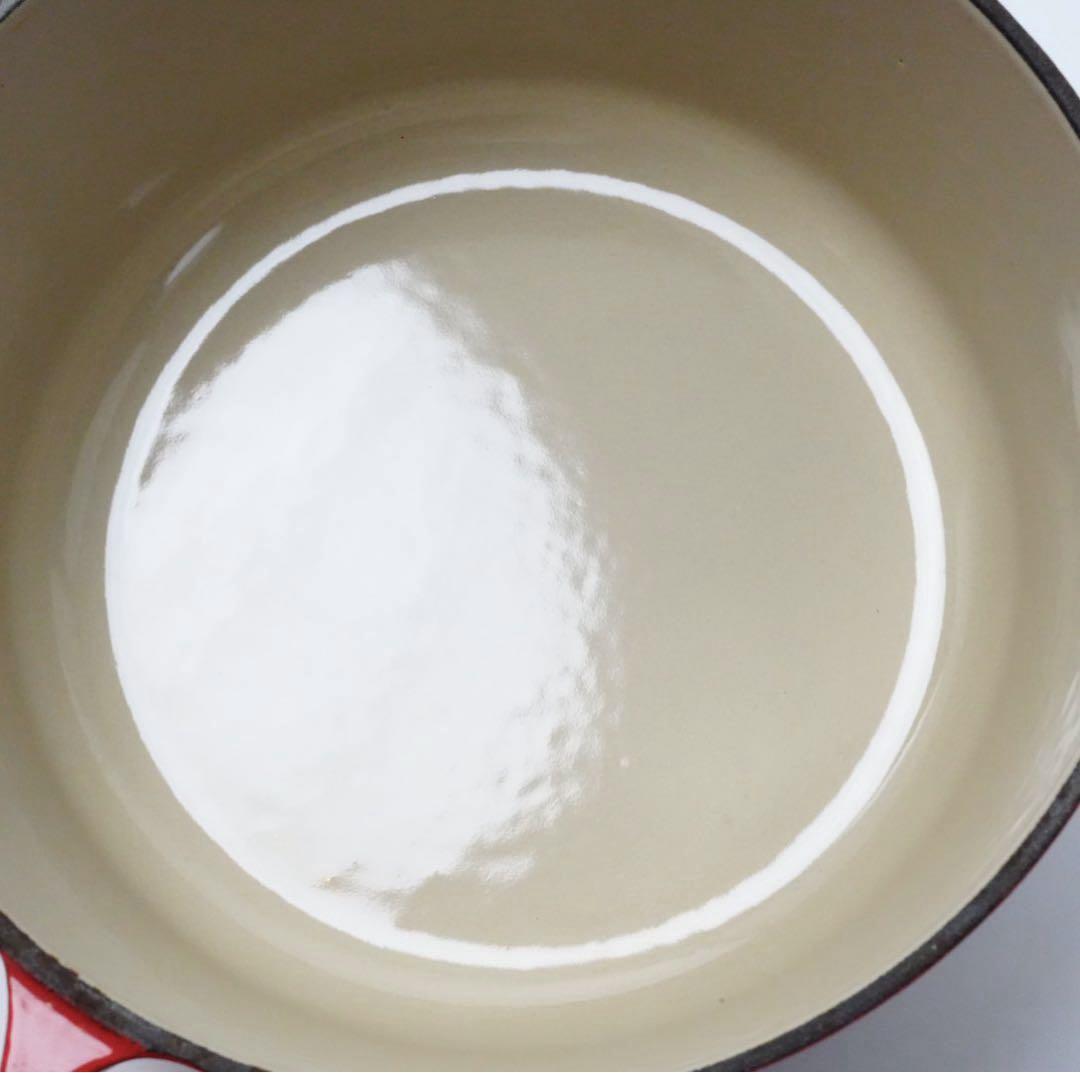 【美品】LE CREUSET　ココット ロンド チェリーレッド　18cm