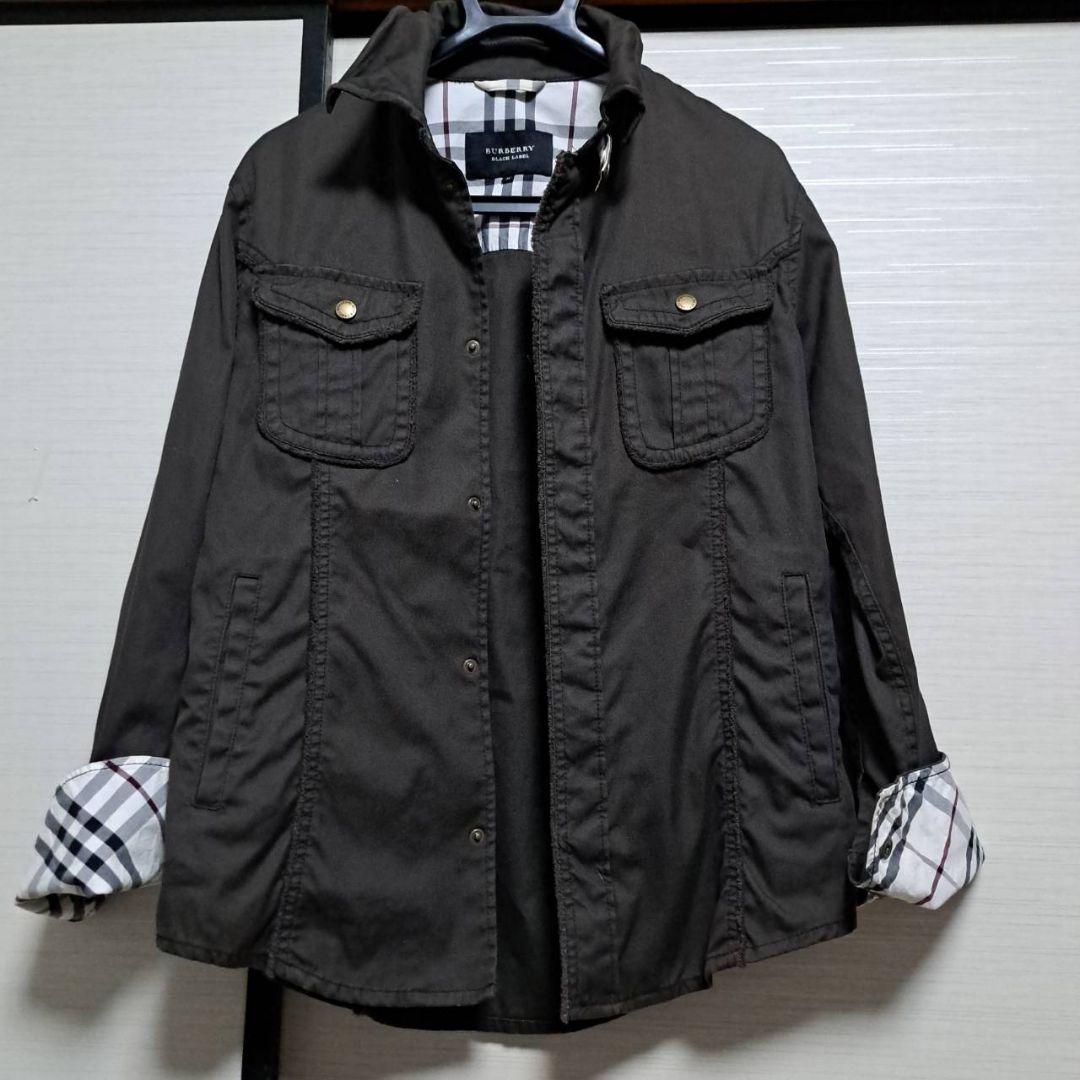 バーバリーブラックレーベル　ミリタリージャケット　ノバチェック BURBERRY BLACK LABEL ミリタリージャケットノバチェック M