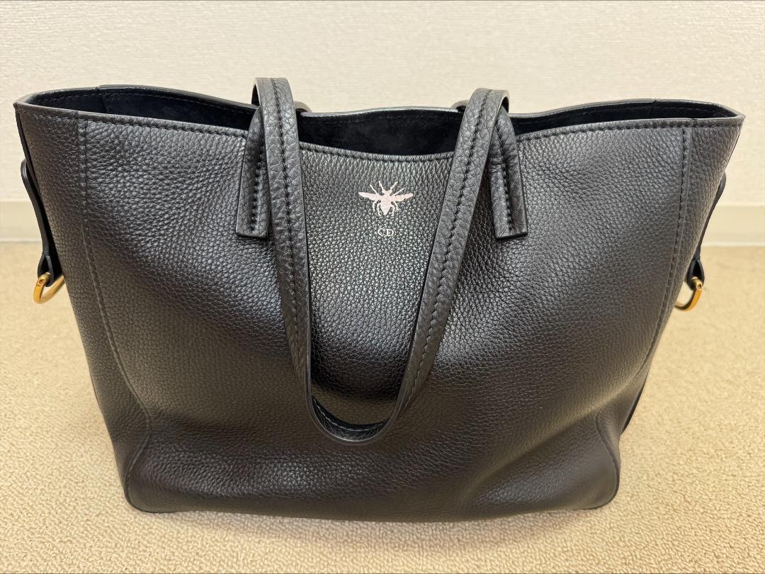 Christian Dior D-BEE レザー ショルダー トートバッグ