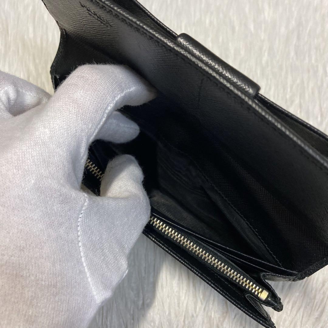 GW限定価格 定番　PRADA プラダ　リボン　長財布　黒　付属品　ゴールド金具