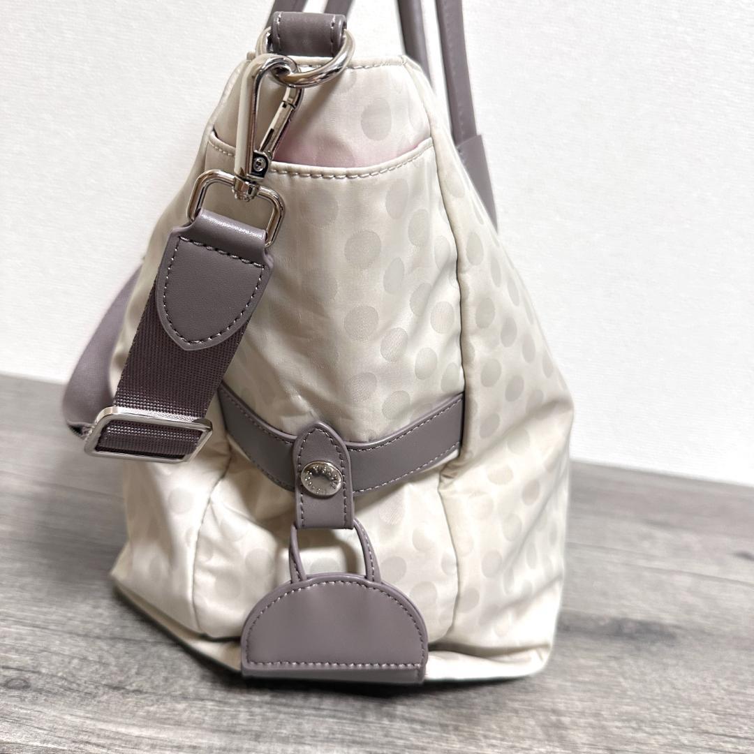 美品 木村多江×Y'SACCS PolkaDots 2wayトートバッグ 多収納