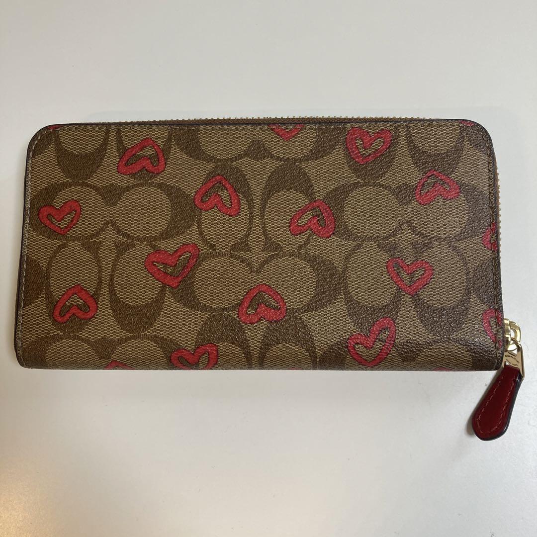 【ファッション通販】の商品をすべて 正規品 長財布 限定ハート柄 レディース コーチ COACH 小物