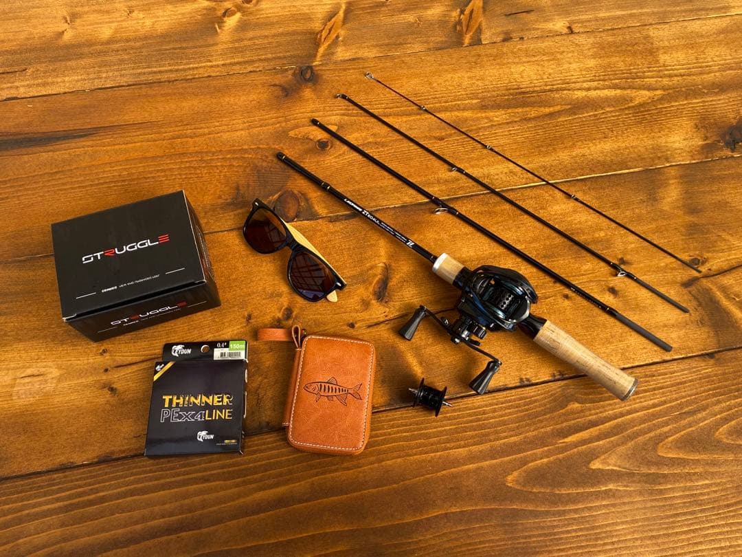トラウトロッド　セット　ベイトロッド　ライン　ルアーケース　偏光サングラス付き トラウトロッド セット ベイトロッド ライン ルアーケース 偏光