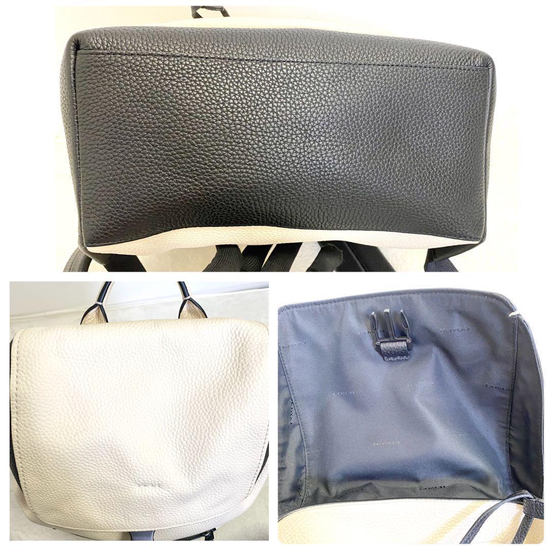 【美品】COACH リュック バックパック マンハッタン 大容量 ホワイト 黒