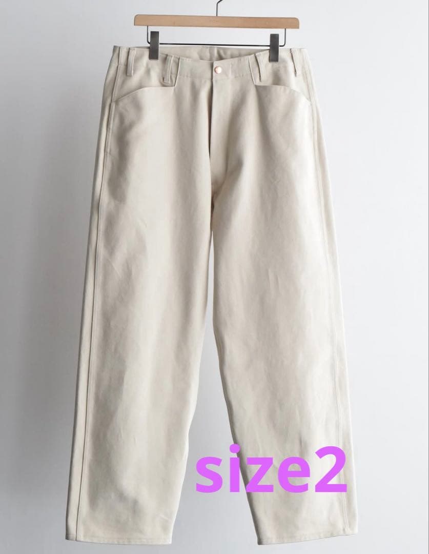 【新品】comoli 25AW コットンツイルワークパンツ size2