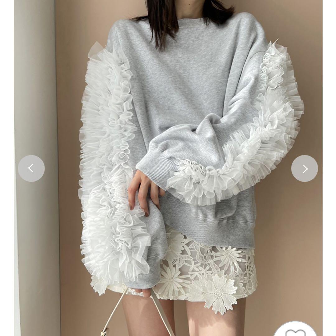 snidel 3Dフラワーレースミニスカショーパン