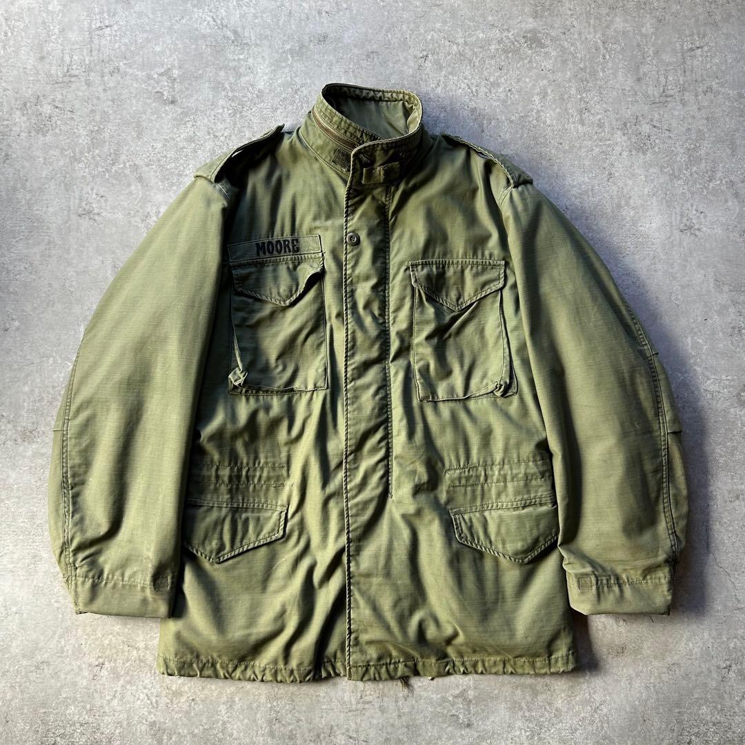 70s M-65 フィールドジャケット M-L オリーブ ライナー付き 3rdM・MILITARY
