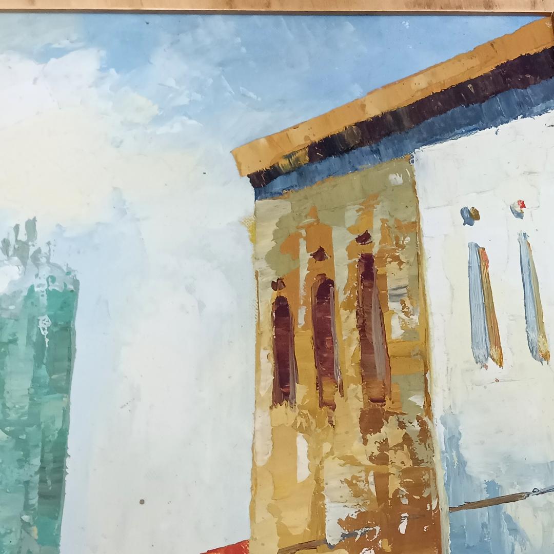 額縁付き 特大！M30号 複製画 絵画 油絵 街中の風景 海外 D-128