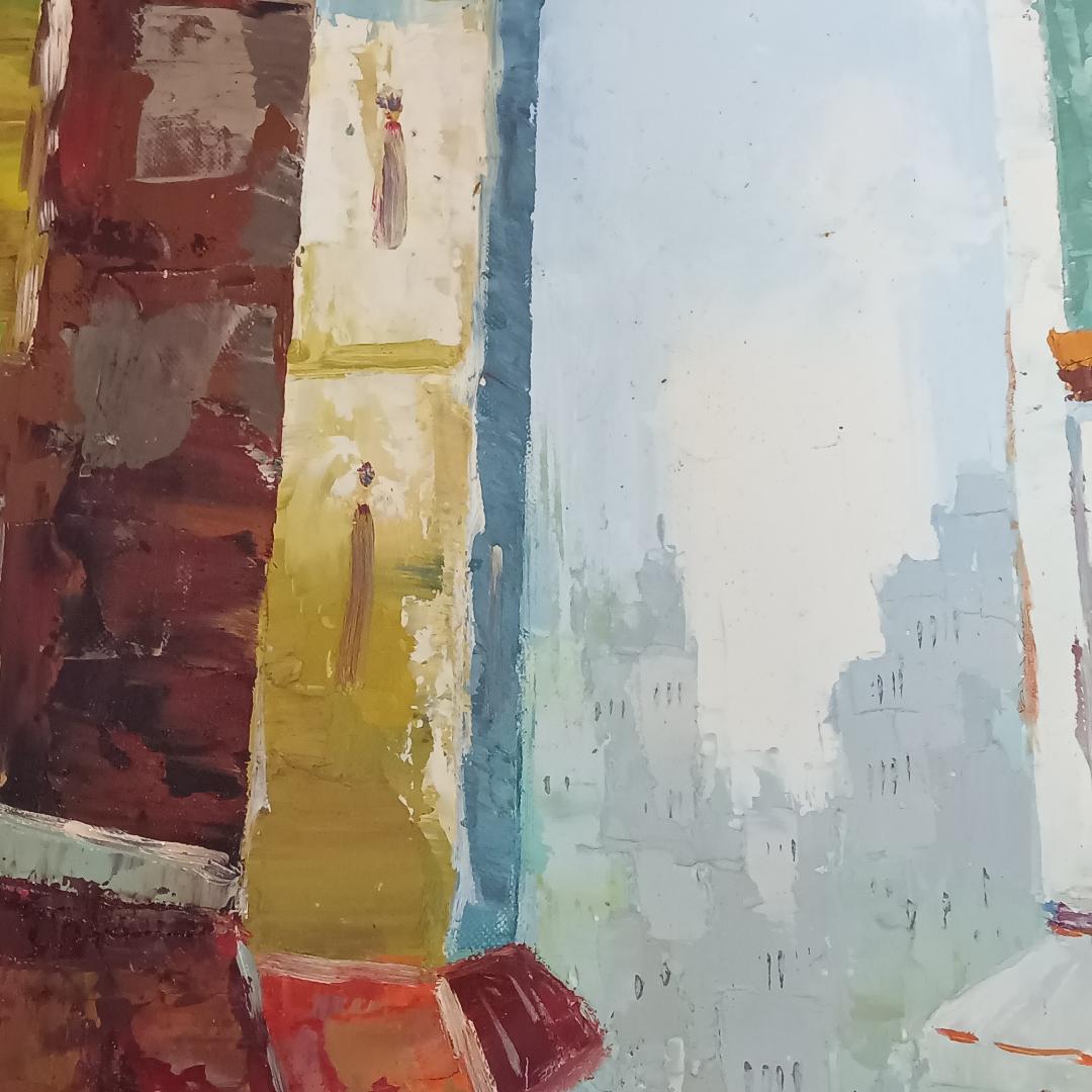 額縁付き 特大！M30号 複製画 絵画 油絵 街中の風景 海外 D-128