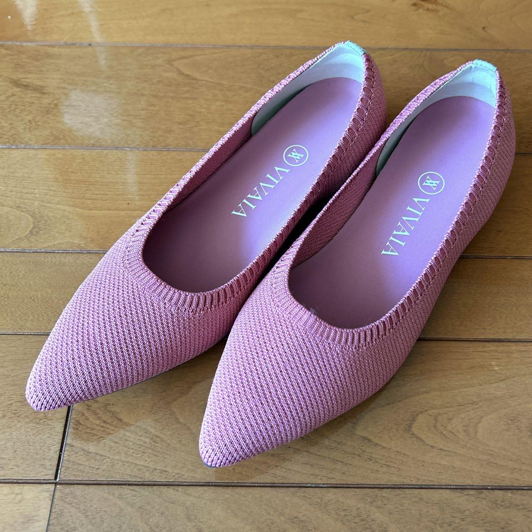 上等な VIVAIA 23.5ポインテッドトゥ フラットシューズ フラット