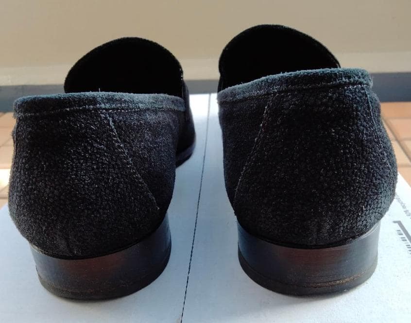 Ferranteフェランテ UK7 ビットローファー スエード黒 ハーフラバー済 Ferranteフェランテ UK7 ビットローファー スエード黒 ハーフラバー済