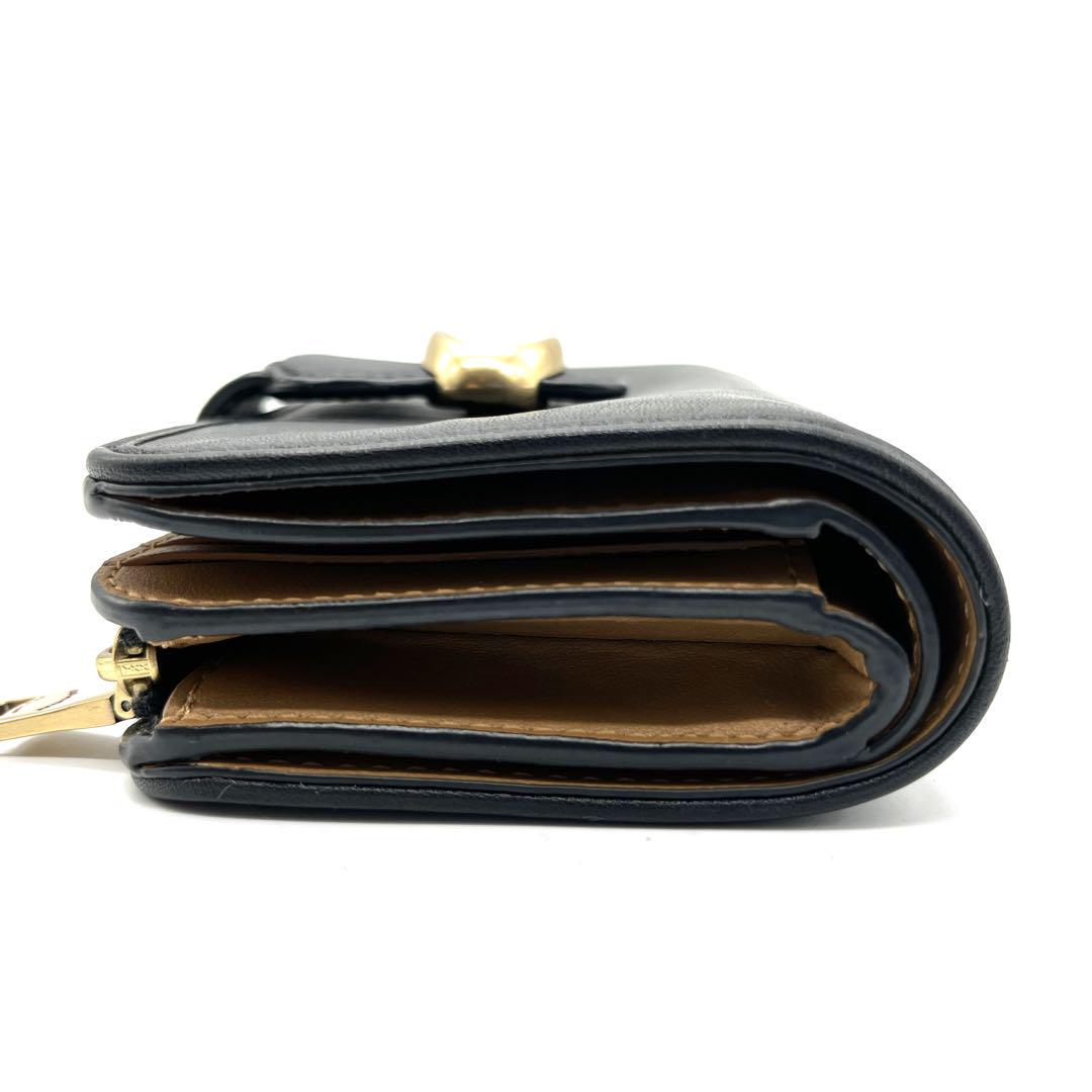 COACH Tabby Medium BLACK 2つ折り財布 L字ファスナー