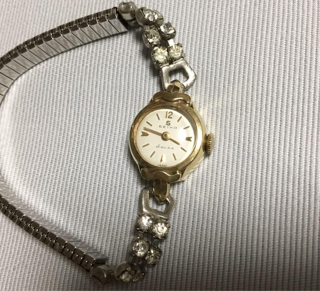 SEIKO Solar K18 スワロー刻印 不動 アンティーク腕時計 - メルカリ
