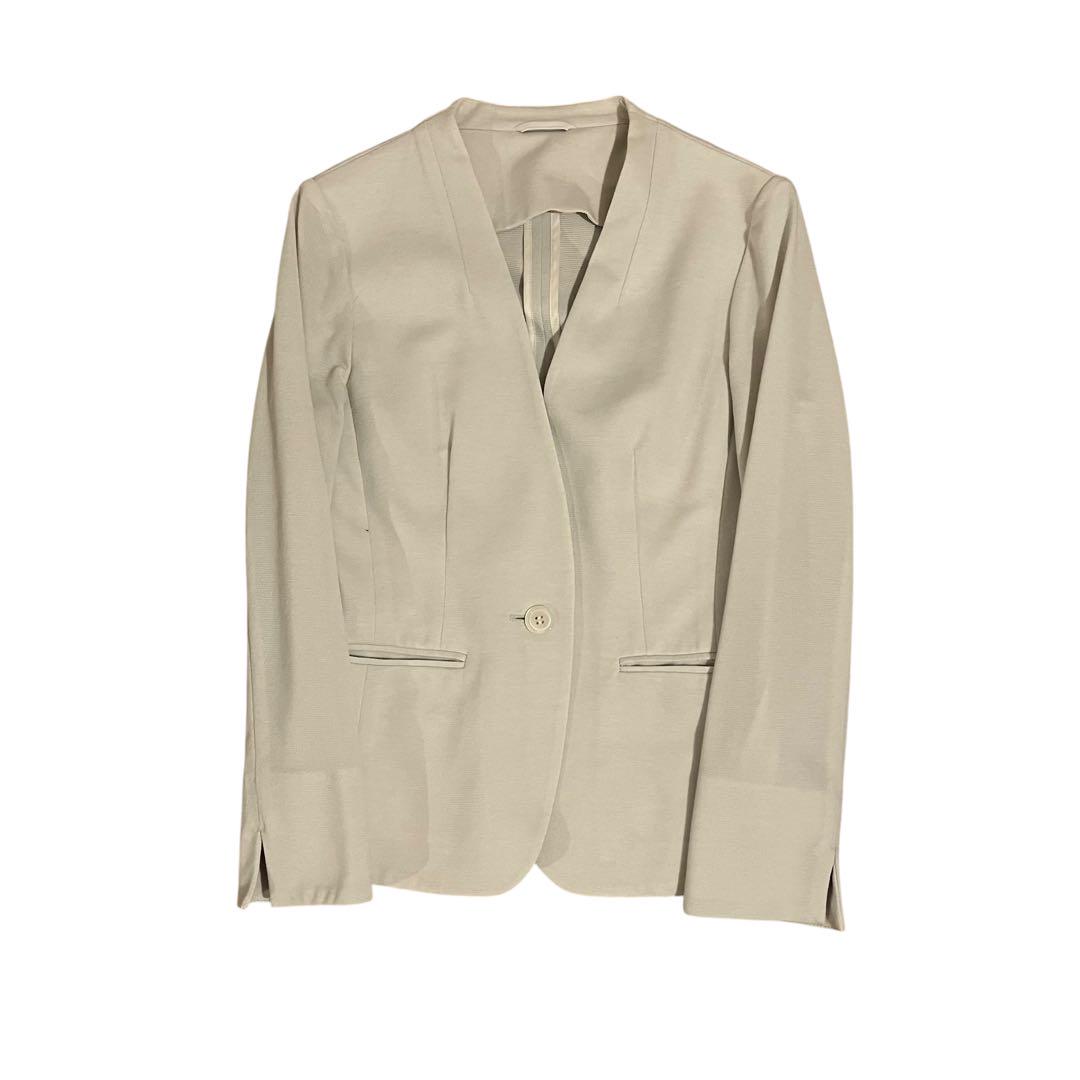 SUIT COMPANY She スーツカンパニー ノーカラー パンツ スーツM