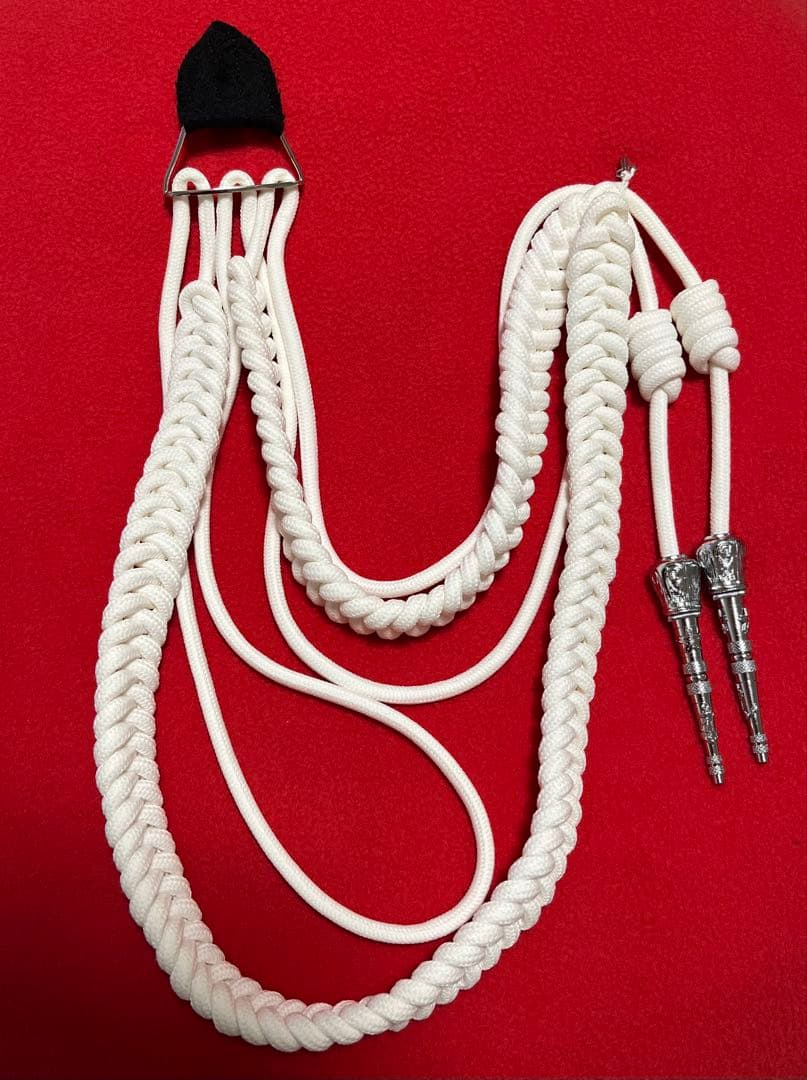 日本海軍 副官飾緒 精巧 白絹製