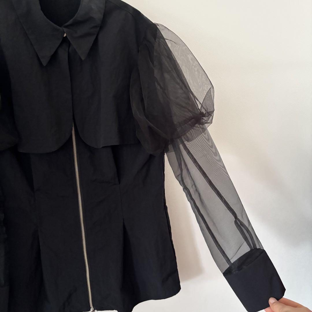 専用　united tokyo シースルー袖ジッパーシャツ