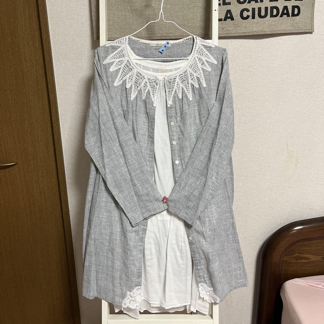 pual de cín グレー 長袖チュニック