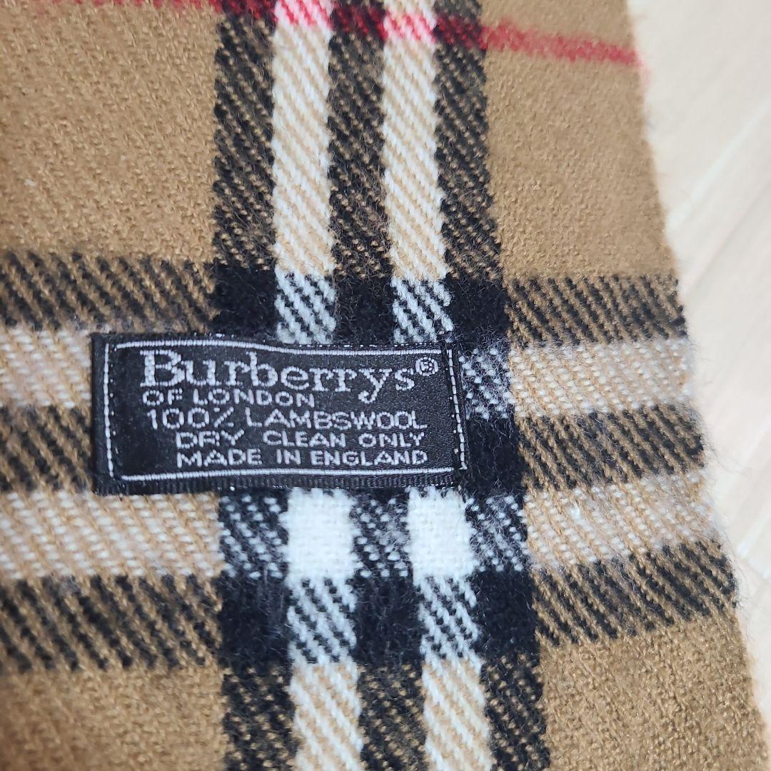 Burberry バーバリーチェック柄 マフラー 100%ラムウール 美品